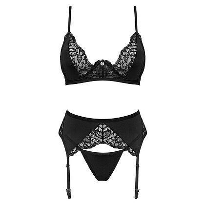 Set Obsessive Bellastia 3 Piese Negru XS-S