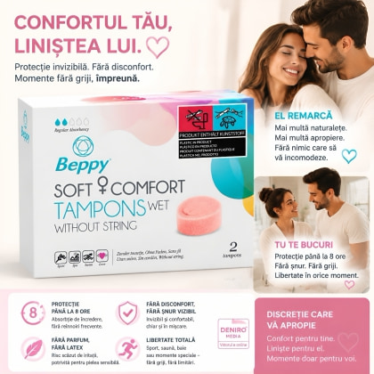 Beppy Soft Comfort Wet Tampon Intern Invizibil, 2 buc 3