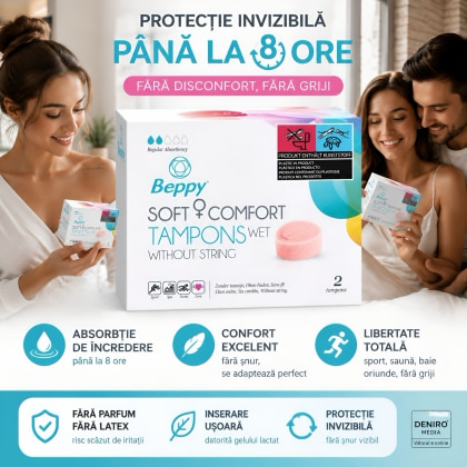 Beppy Soft Comfort Wet Tampon Intern Invizibil, 2 buc 4