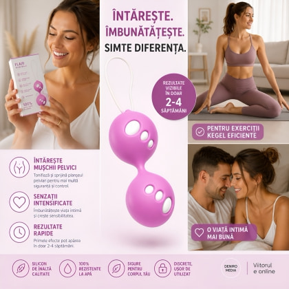Bile Vaginale Twin pentru Antrenament Pelvian Roz 3