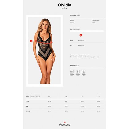 Body Obsessive Olvidia Negru XS-S 5