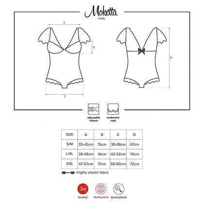 Body Obsessive Moketta Negru L-XL 5