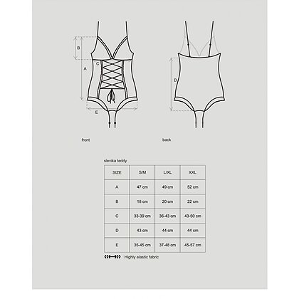 Bodysuit Cu Model Obsessive Slevika Negru S-M 5