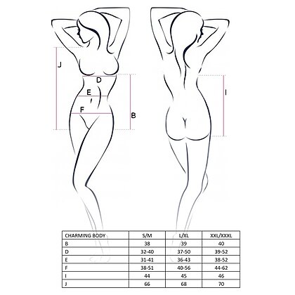 Body Passion Charming Negru 2XL-3XL 3