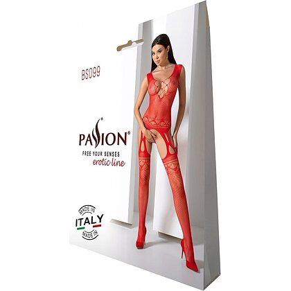 Catsuit Passion BS099 Roșu S-L 3