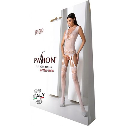 Catsuit Passion BS099 Alb S-L 3