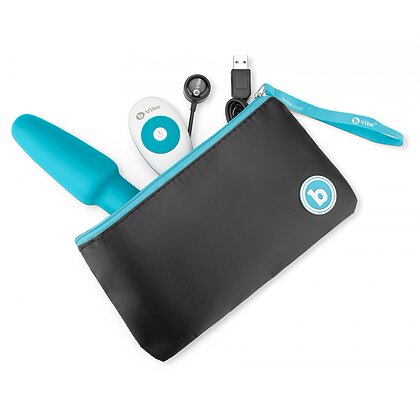 B-Vibe Vibrating Plug Albastru 5