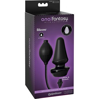 Anal Plug Inflatable Silicone Negru 2