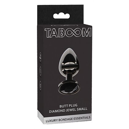 Anal Plug with Diamond Jewel Small Negru 3