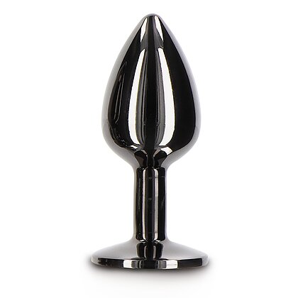 Anal Plug with Diamond Jewel Small Negru