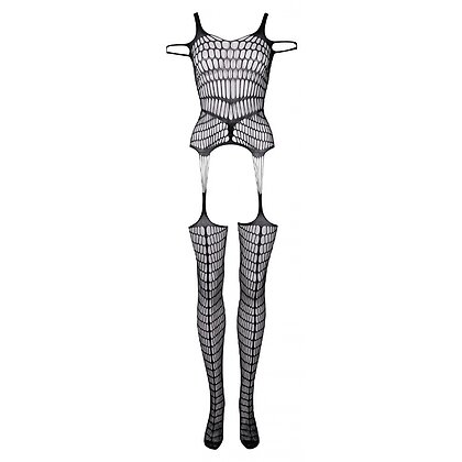 Catsuit Le Desir Shredded Negru S-L 4