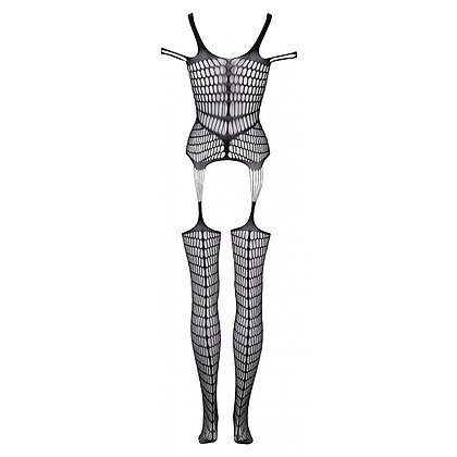 Catsuit Le Desir Shredded Negru S-L 5