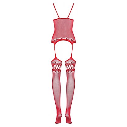 Catsuit Obsessive F214 Roșu S-L 4