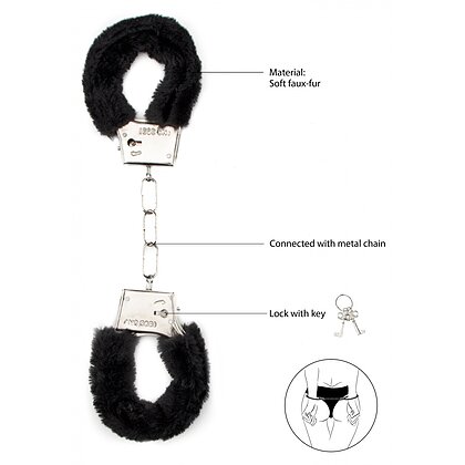 Cătușe cu Blăniță Furry Fun cu Buton de Eliberare 3