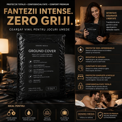 Cearceaf Vinyl Bed Sheet Negru 4