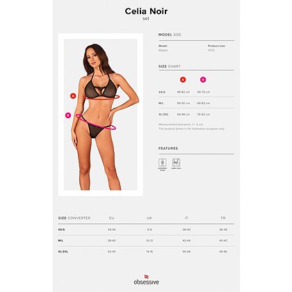 Set Obsessive Celia Noir 2 Piese Negru XL-2XL 5