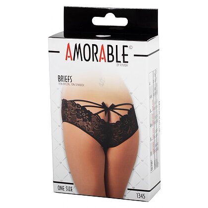 Chilot Amorable Ariella Brief Negru S-L 5