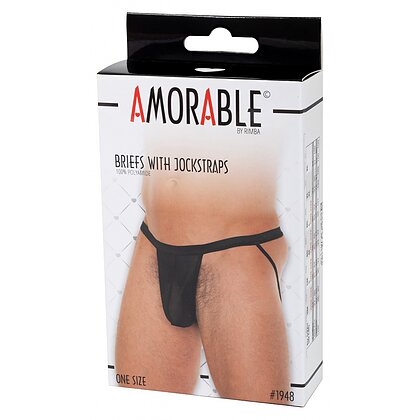 Chilot Amorable Transparent Jockstrap Negru S-L 3