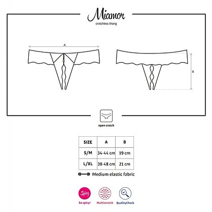 Chilot Decupat Obsessive Miamor Negru L-XL 5