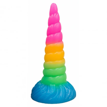 Dildo Din Silicon Spiralat Multicolor
