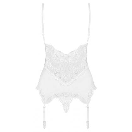 Corset Alb Elegant Obsessive 810-COR L-XL 4