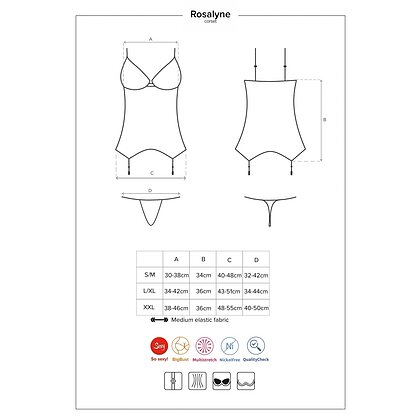 Corset Roșu Obsessive Rosalyne S-M 5