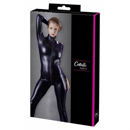 Costum Latex Cottelli Collection Jumpsuit Negru XS 7