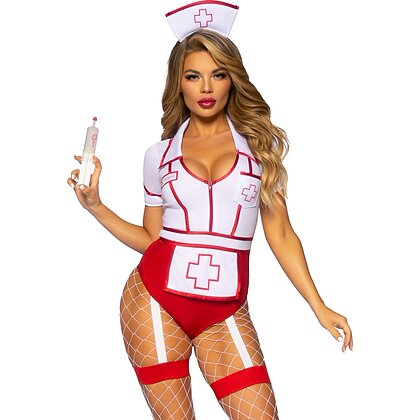 Costum Leg Avenue Nurse Feelgood Roșu M 2