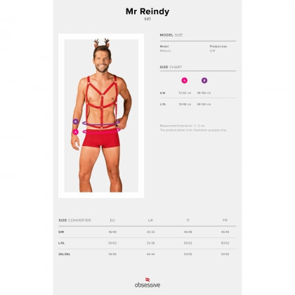 Costum Obsessive Mr. Reindy Roșu L-XL 5