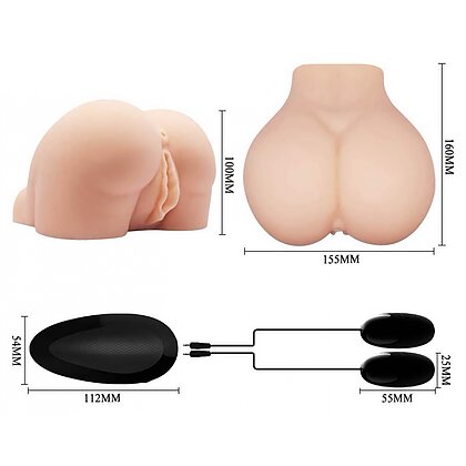 Masturbator Crazy Realistic cu Două Orificii și Vibrații 4