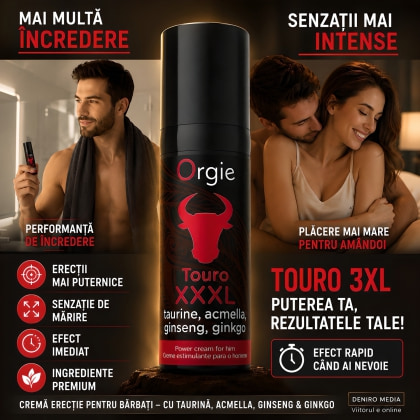 Cremă Stimulare Erecție Orgie Touro 3XL 15 ml 3