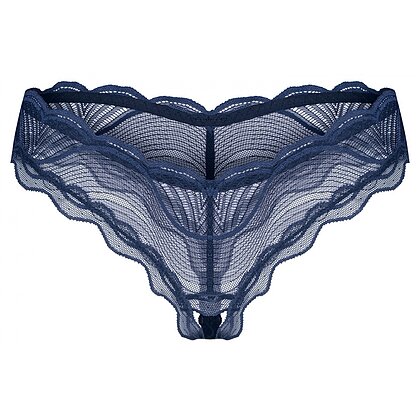 Crotchless Thong Obsessive Nightly Albastru XL-2XL