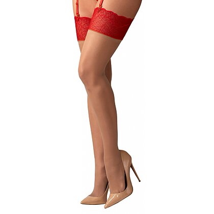 Ciorapi Obsessive Cupide Desir Roșu L-XL