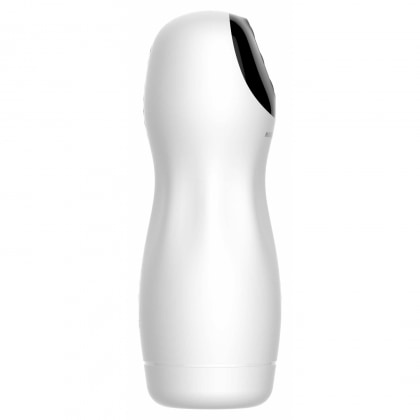 Deluxe Pro Masturbator Reîncărcabil cu Contracții și Vibrații Alb 4