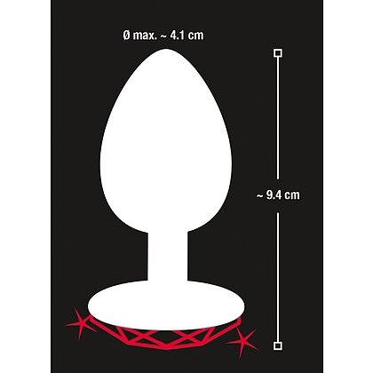 Diamond Anal Plug Large Argintiu 4