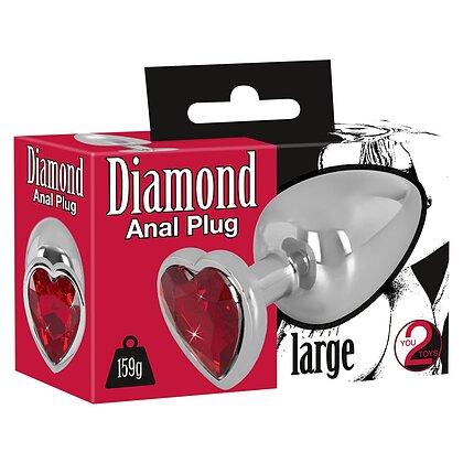 Diamond Anal Plug Large Argintiu 5