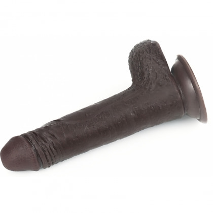 Dildo Sliding Skin Dual Layer cu Testicule și Ventuză 10