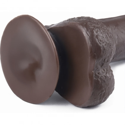 Dildo Sliding Skin Dual Layer cu Testicule și Ventuză 7