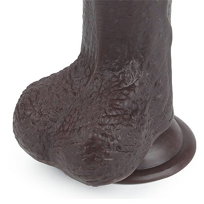 Dildo Sliding Skin Dual Layer cu Testicule și Ventuză 4