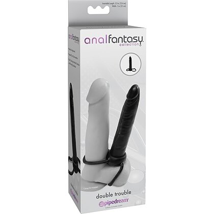 Dildo Anal Double Trouble 15cm Negru 3