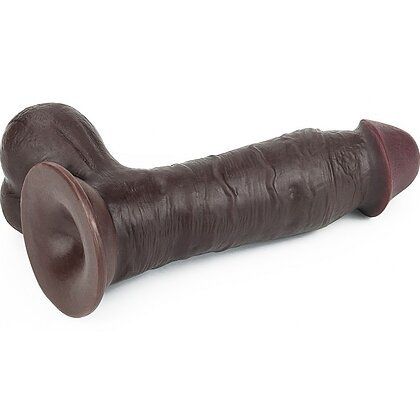 Dildo cu Ventuză Sliding Skin Dual Layer Dong Maro 13