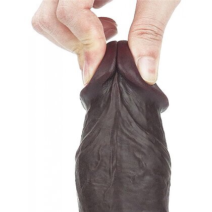 Dildo cu Ventuză Sliding Skin Dual Layer Dong Maro 6