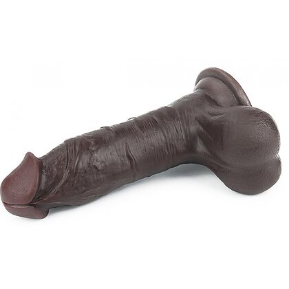 Dildo cu Ventuză Sliding Skin Dual Layer Dong Maro 5