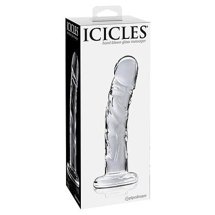 Dildo de Sticlă Icicles No 62 Transparent 18cm 3
