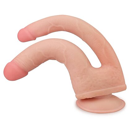 Dildo Dublu Cu Ventuză Skinlike Soft 2