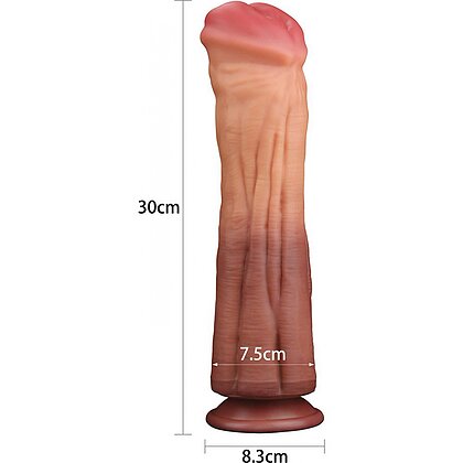 Dildo Dublu Strat Lovetoy 30cm, Ventuză Puternică 6