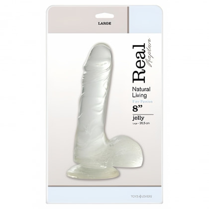 Dildo Jelly Real Rapture 23 cm Transparent 2