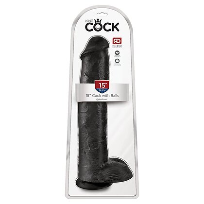 Dildo King Penis 38.1cm Negru 5