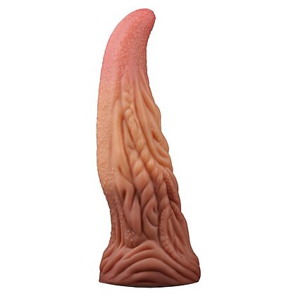 Dildo În Formă De Limbă Platinum 25cm – Strat Dublu Maro