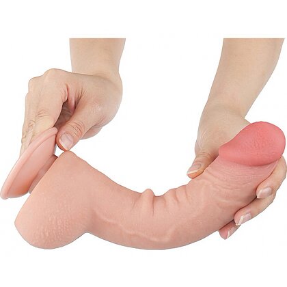 Dildo Realist LoveToy 24cm TPE Dual Density Ventuză 2